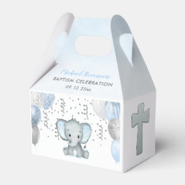 Caja Para Regalos Cute Elephant Boys Balloon Baptism Favbox
