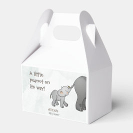 Caja Para Regalos Cute Elephant Little Peanut On its Way Baby Shower