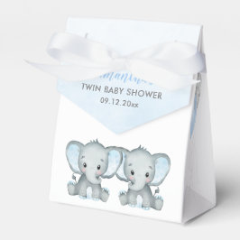 Caja Para Regalos Cute Elephant Twin Boys Balloon Baby Shower