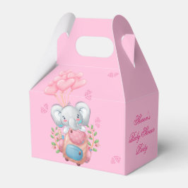 Caja Para Regalos Cute Elephant y Balloon Baby Shower FavBox