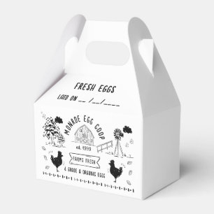 Caja Para Regalos Cute estilo Personalizado Doodle Rústico Huevo Car