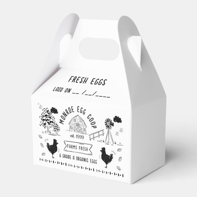 Caja Para Regalos Cute estilo Personalizado Doodle Rústico Huevo Car (Front Side)