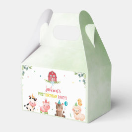 Caja Para Regalos Cute Farm Animals Birthday Favor Box