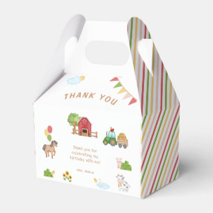 Caja Para Regalos Cute Farm Animals Cumpleaños Gracias