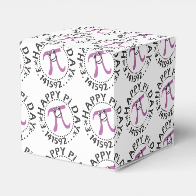 Caja Para Regalos Cute Feliz Día De Pi - Divertido Pi (Reverso Costado)