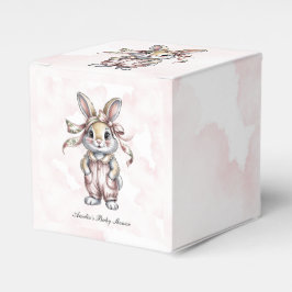Caja Para Regalos Cute Floral Bunny Girl Baby Shower