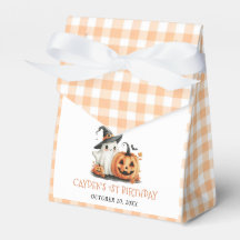 Cute Gingham Halloween Ghost 1º cumpleaños