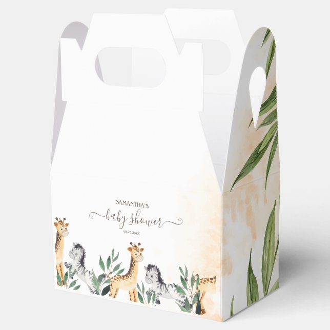 Caja Para Regalos Cute Giraffe, Zebra deja Baby Shower (Abierto)