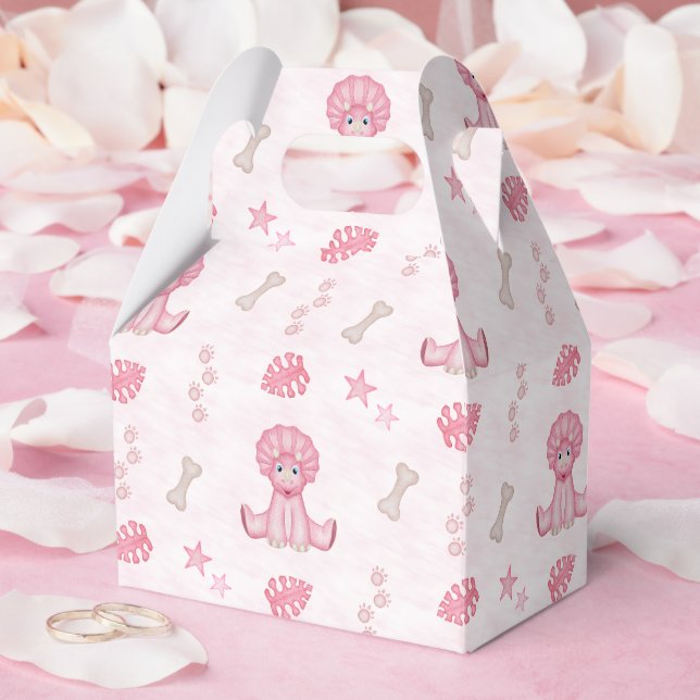 Caja Para Regalos Cute Girls Birthday Pink Dinosaur (Boda)