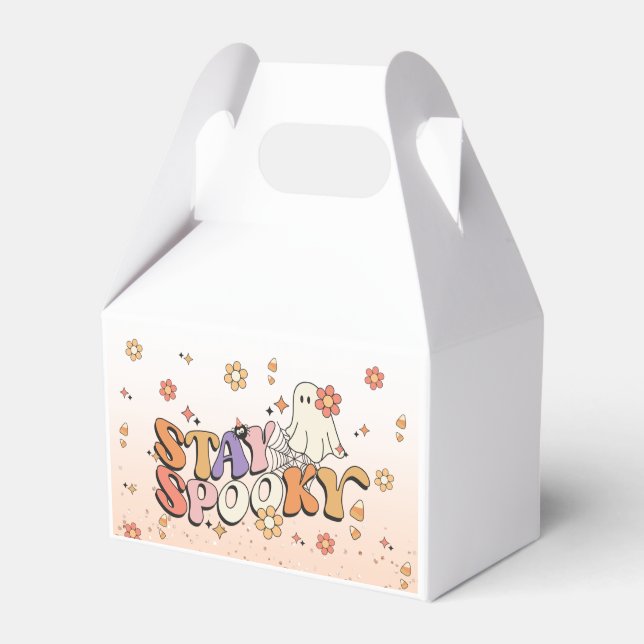 Caja Para Regalos Cute Glam Girly Purpurina Stay Spooky Halloween (Front Side)