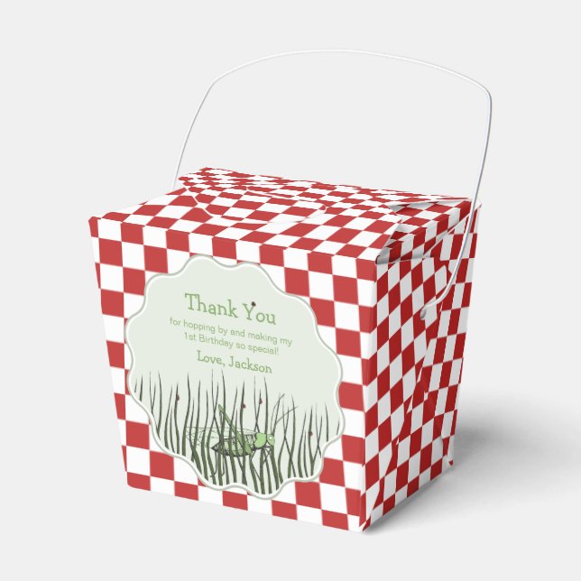 Caja Para Regalos Cute Grasshopper Bug Cumpleaños Gracias (Front Side)