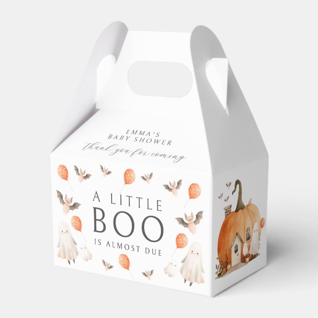 Caja Para Regalos Cute Halloween Un Pequeño Boo Baby Shower (Front Side)