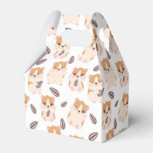 Caja Para Regalos Cute Hamster Face and Seeds Pattern Kid Cumpleaños
