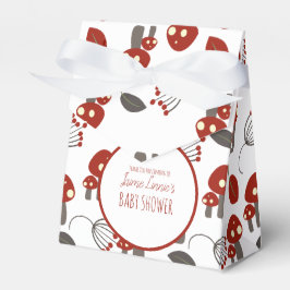 Caja Para Regalos Cute Hongos  Ducha de Bebé Jardín Bosque Gracias