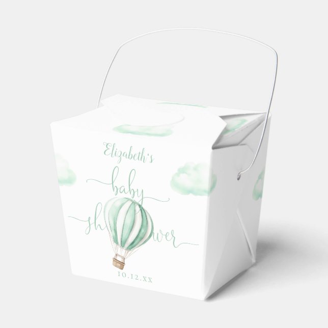 Caja Para Regalos Cute Hot Air Balloon Gender Neutral Baby Shower (Front Side)