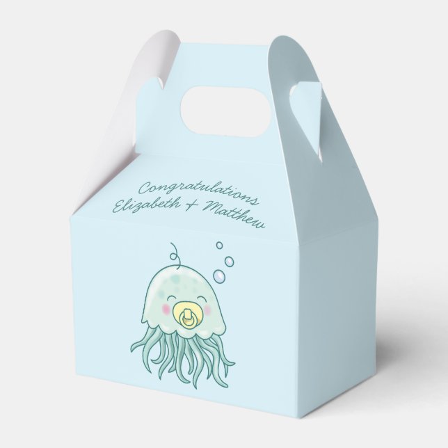 Caja Para Regalos Cute Jellyfish Baby Shower Kawaii (Front Side)
