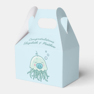 Caja Para Regalos Cute Jellyfish Baby Shower Kawaii Blue Boy