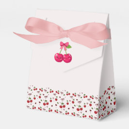 Caja Para Regalos Cute Kawaii Cherry Couple Pink & Red Wedding