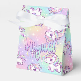 Caja Para Regalos Cute Kawaii Unicorn Pastel Rainbow Magical