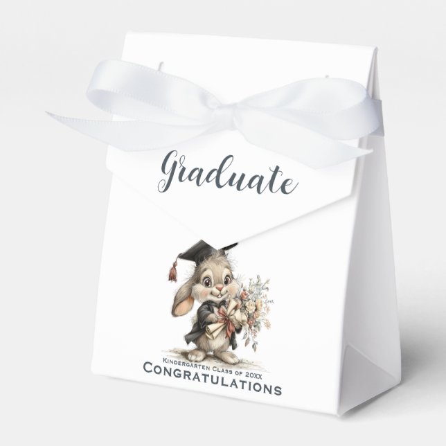 Caja Para Regalos  Cute Kindergarten Graduation Bunny Design (Front Side)