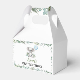 Caja Para Regalos Cute Koala Greenery Boy Birthday Favx Boxes
