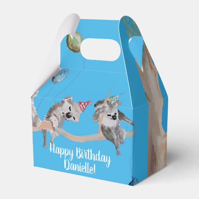 Caja Para Regalos Cute Koala Koalas Chilenos Cake Favor Box de cumpl (Front Side)