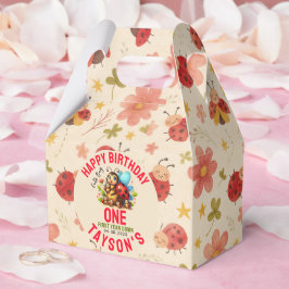 Caja Para Regalos Cute Ladybug Primer cumpleaños | Partido del tema