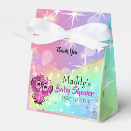 Caja Para Regalos Cute Lechuza Rosada Estrellas Twinkle Gracias Baby