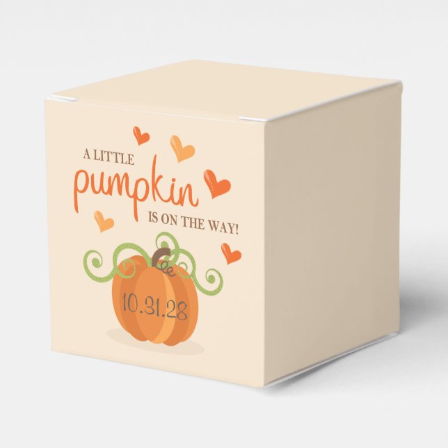 Caja Para Regalos Cute Little Pumpkin Baby Shower (Costado Anverso)