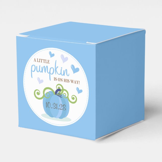 Caja Para Regalos Cute Little Pumpkin Baby Shower (Costado Anverso)