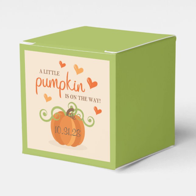 Caja Para Regalos Cute Little Pumpkin Baby Shower (Costado Anverso)