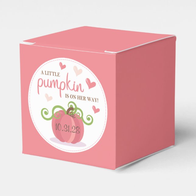 Caja Para Regalos Cute Little Pumpkin Baby Shower (Costado Anverso)