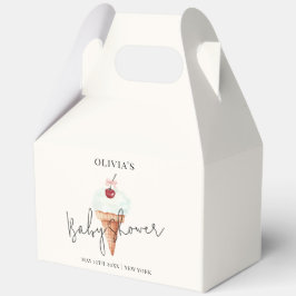 Caja Para Regalos Cute moderno Cherry Scoop Ice Cream Baby Shower