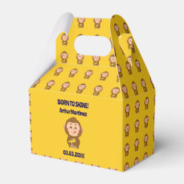 Caja Para Regalos Cute Monkey Theme Boy Baby Shower