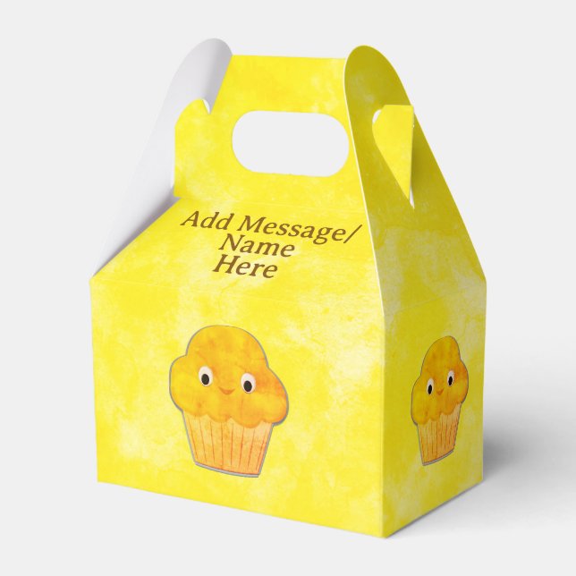 Caja Para Regalos Cute Muffin Drawing Custom Name (Front Side)