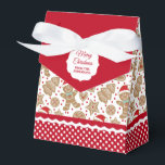 Caja Para Regalos Cute Navidades Gingerbread FavBox<br><div class="desc">Un lindo patrón de hombre de pan de jengibre Navidades decora esta caja de regalos. Qué lindo por pasar galletas y tratamientos a los Navidades. Personalízalo con tu nombre. Diseñado para ti por Blackberry Boulevard.</div>