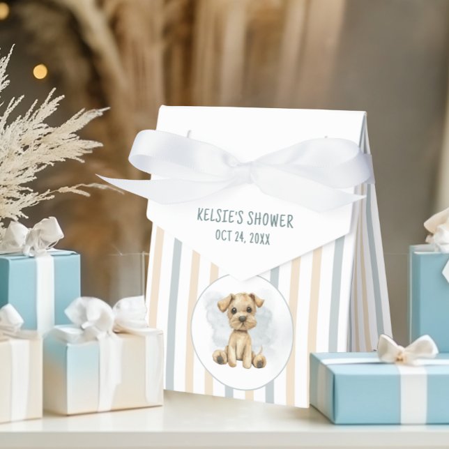 Caja Para Regalos Cute Oh Boy Puppy Blue Baby Shower Stried (Subido por el creador)