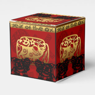 Caja Para Regalos Cute Ox Chino Año 2021 Cubo de cumpleaños Zodiac