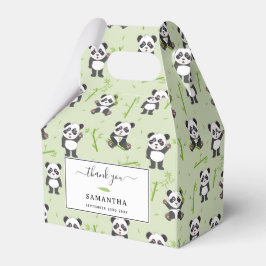 Caja Para Regalos Cute Panda Bear Bamboo Kawaii Animals Pattern