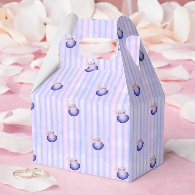 Caja Para Regalos Cute Pastel Purple Kids Halloween  (Boda)