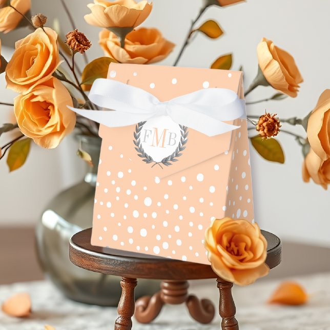 Caja Para Regalos Cute peach and white polka dot pattern wedding fav (Subido por el creador)