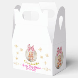 Caja Para Regalos Cute Pink Gingerbread Girl Bauble Baby Shower
