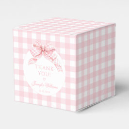 Caja Para Regalos Cute Pink Gingham Bow Baby Shower Gift