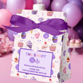Caja Para Regalos Cute Pink Morple Sweet One First Birday
