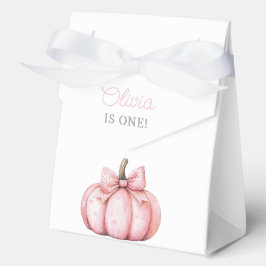 Caja Para Regalos Cute Pink Pumpkin Girl First Birthday