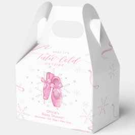 Caja Para Regalos Cute Pink Snowflake Ballerina Girl Baby Shower 