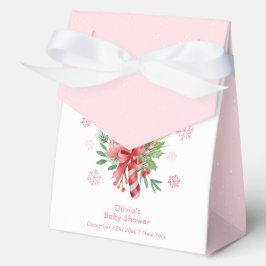 Caja Para Regalos Cute Pink Snowflake Festive Candy Baby Shower 