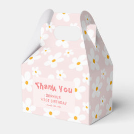 Caja Para Regalos Cute Pink Spring Daisy Birthday Gracias