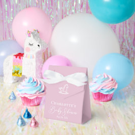 Caja Para Regalos Cute Pink White Rocky Horse Baby Shower
