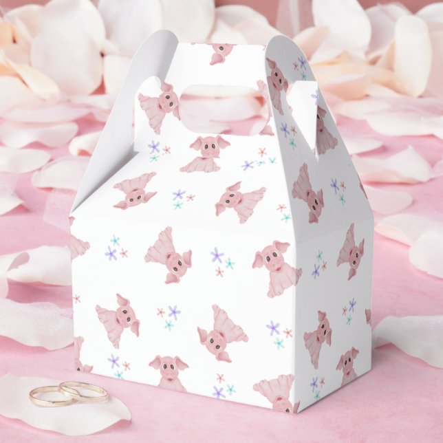 Caja Para Regalos Cute Pinos Rosa Barnyard Niños Cumpleaños (Boda)